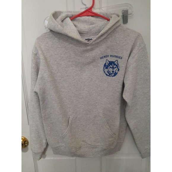 Boys Jerzees Size Large Hendy Huskies Sweatshirt Hoodie Nice Condition 14 16 - Picture 1 of 5